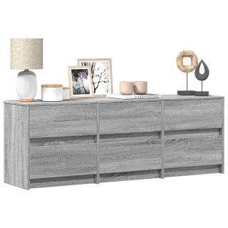 telerikapp LED-tuledega, hall Sonoma, 140x34x50 cm, tehispuit
