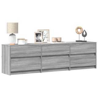 telerikapp LED-tuledega, hall Sonoma, 180x34x50 cm, tehispuit