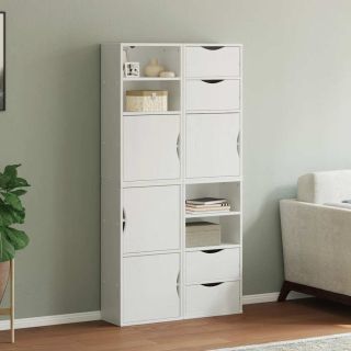 Külgkapid 4 tk ODDA, valge, 40x24x79 cm täispuidust mänd