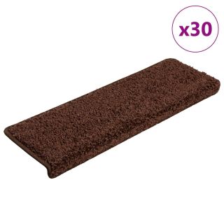 Коврики для лестницы 30 шт., 65 x 21 x 4 см, коричневые