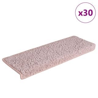 Коврики для лестницы 30 шт., 65 x 21 x 4 см, белые и розовые