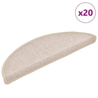 Коврики для лестницы 20 шт. серо-коричневые 56x17x3 см