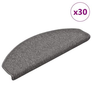 Коврики для лестницы 30 шт. темно-серые 65x24x4 см