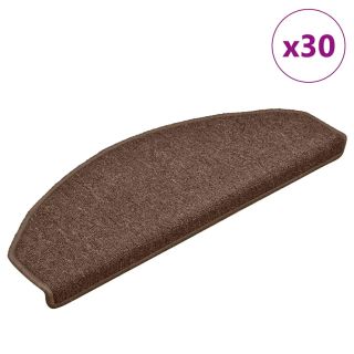 Коврики для лестницы 30 шт. коричневые 65x24x4 см