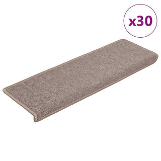 Коврики для лестницы 30 шт. 65x21x4 см светло-коричневые