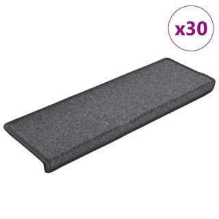 Коврики для лестницы 30 шт. 65x21x4 см темно-серые