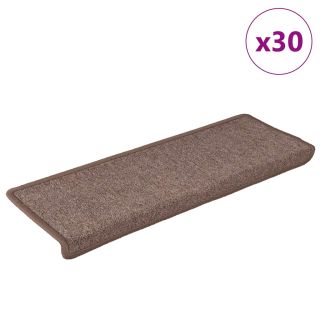 Коврики для лестницы 30 шт., 65 x 21 x 4 см, коричневые