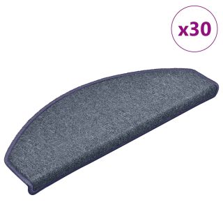 Коврики для лестницы 30 шт. темно-серые и синие 65x24x4 см