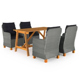 5-osaline aia söögikomplekt, helehall