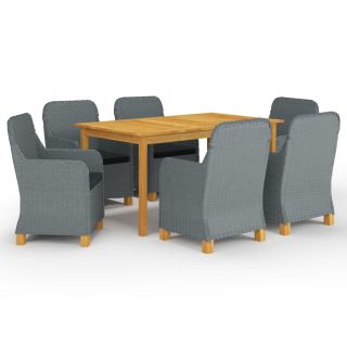 7-osaline aiamööblikomplekt, helehall