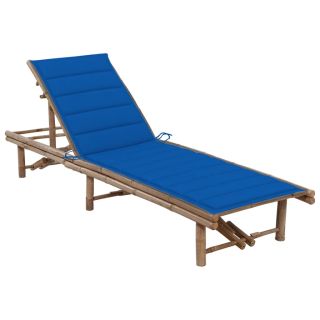 päevitustool istmepadjaga, bambus