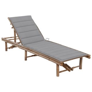 päevitustool istmepadjaga, bambus