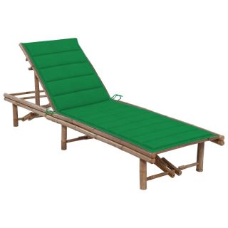 päevitustool istmepadjaga, bambus
