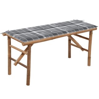 kokkupandav aiapink padjaga, 118 cm, bambus