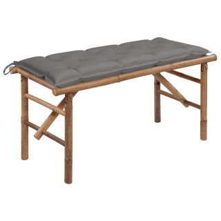 kokkupandav aiapink padjaga, 118 cm, bambus