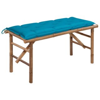 kokkupandav aiapink padjaga, 118 cm, bambus