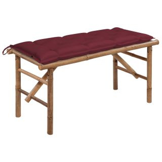 kokkupandav aiapink padjaga, 118 cm, bambus