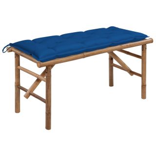 kokkupandav aiapink padjaga, 118 cm, bambus