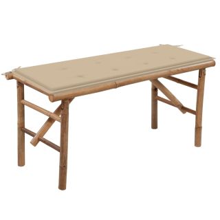 kokkupandav aiapink padjaga, 118 cm, bambus