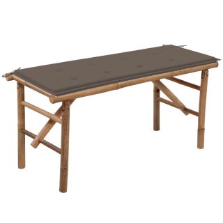 kokkupandav aiapink padjaga, 118 cm, bambus