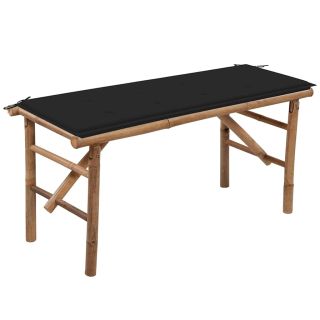 kokkupandav aiapink padjaga, 118 cm, bambus