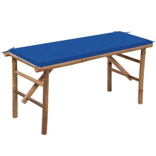 kokkupandav aiapink padjaga, 118 cm, bambus