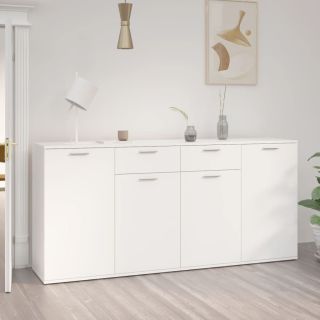 puhvetkapp, valge, 160 x 36 x 75 cm, tehispuit