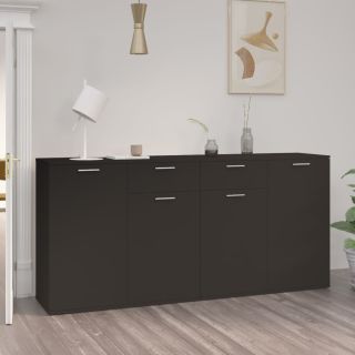 puhvetkapp, must, 160 x 36 x 75 cm, tehispuit