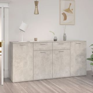puhvetkapp, betoonhall, 160 x 36 x 75 cm, tehispuit