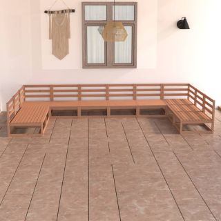 10-osaline aiamööbli komplekt, männipuit
