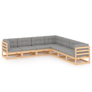 7-osaline aiadiivanikomplekt patjadega, männipuit