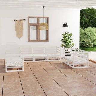30757307-osaline aiamööblikomplekt, valge, toekas männipuit (805666+805676+805701)