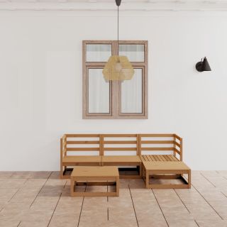 5-osaline aiamööblikomplekt, meekarva, männipuit
