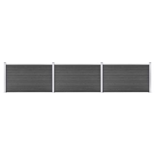 aiapaneelide komplekt, WPC, 526 x 105 cm, must
