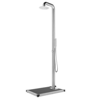 aiadušš halli alusega, 230 cm, roostevaba teras