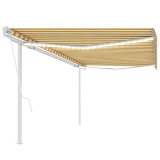 automaatne varikatus, tuuleandur, LED, 5x3,5 m kollane, valge