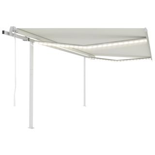 automaatne varikatus, LED ja tuuleandur, 4,5x3,5 m, kreemjas