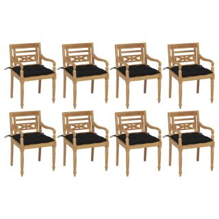 Batavia toolid patjadega, 8 tk, tiikpuu