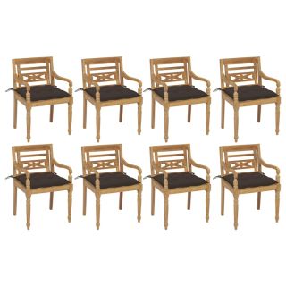 Batavia toolid patjadega, 8 tk, tiikpuu