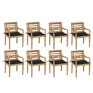 Batavia toolid patjadega, 8 tk, tiikpuu