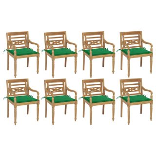 Batavia toolid patjadega, 8 tk, tiikpuu