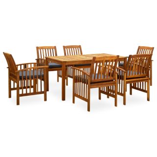 30580897 Piece Garden Dining Set with Cushions Solid Acacia Wood (45962+2x312131)