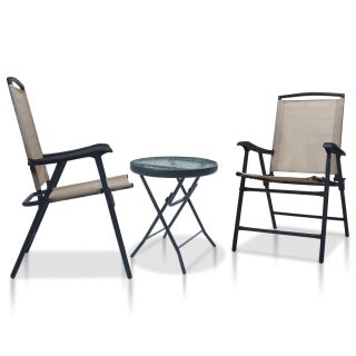3-osaline bistrookomplekt, pruunikashall, teras