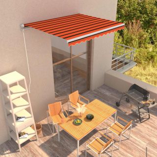 Ручная выдвижная маркиза, 300 x 250 см, оранжево-коричневого цвета