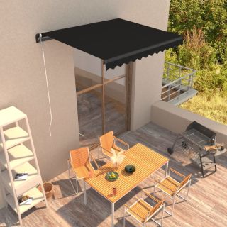 käsitsi sissetõmmatav varikatus, 300 x 250 cm, antratsiithall