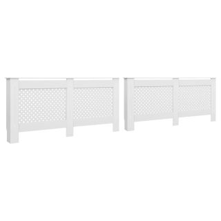 radiaatorikatted 2 tk, valged, 172 x 19 x 81,5 cm, MDF