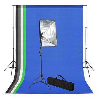 Фотостудия с фоном и софтбоксом