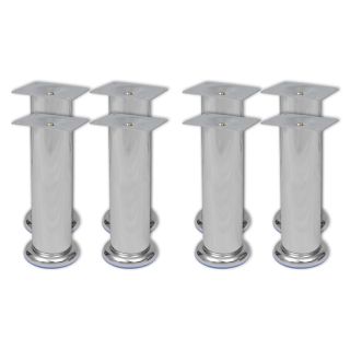 diivanijalad 8 tk, ümmargused, kroom, 180 mm