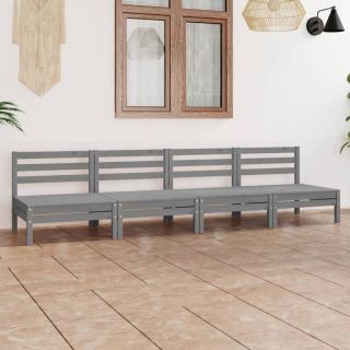 4-osaline aiadiivanikomplekt, hall, täismännipuit