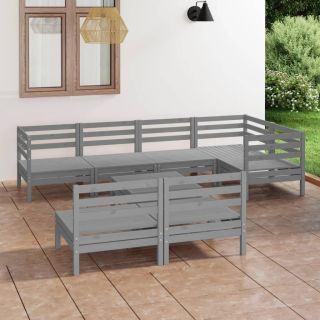 8-osaline aiadiivanikomplekt, hall, täismännipuit